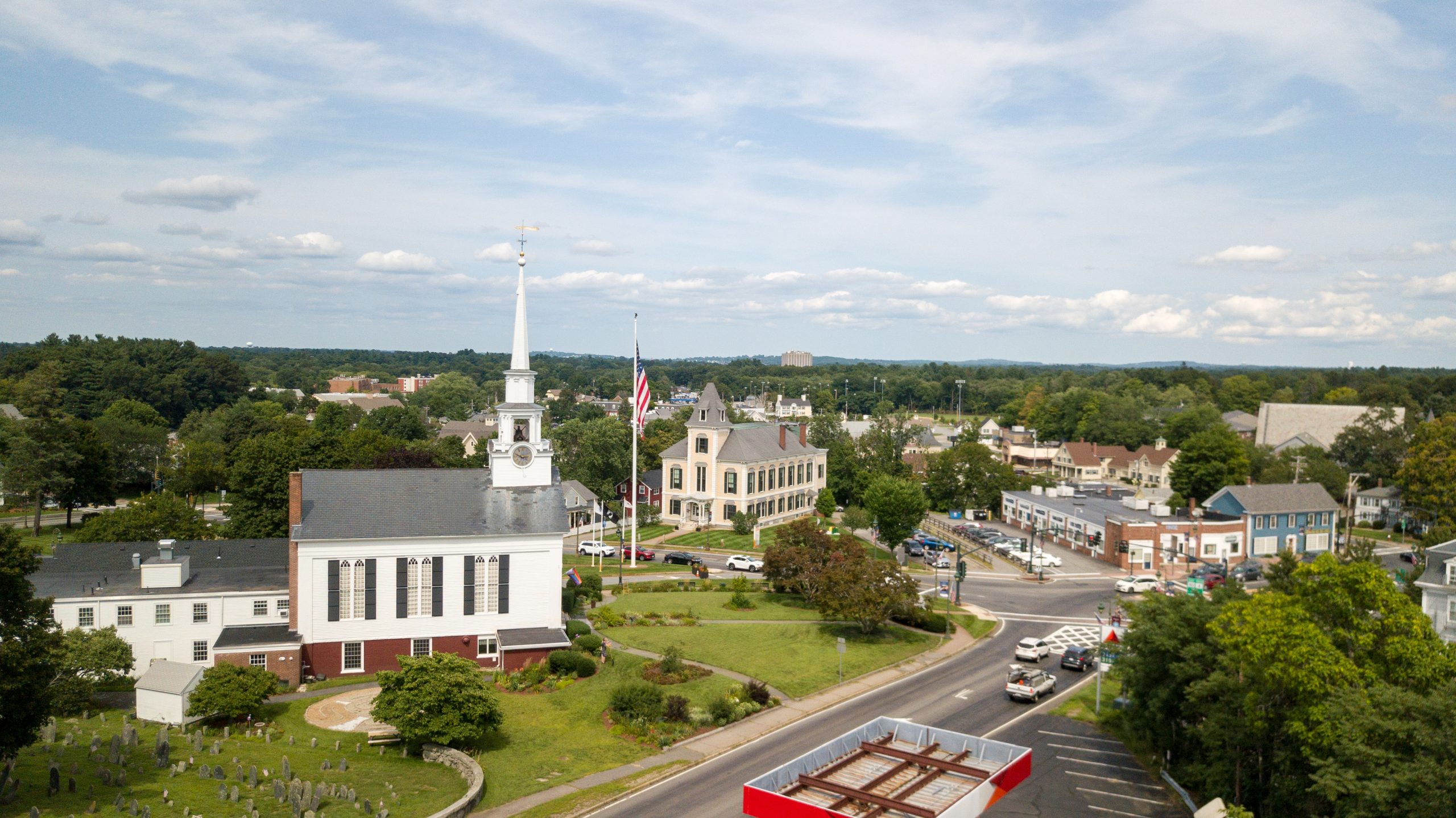 An aerial view of Future of Dentistry in Chelmsford, MA