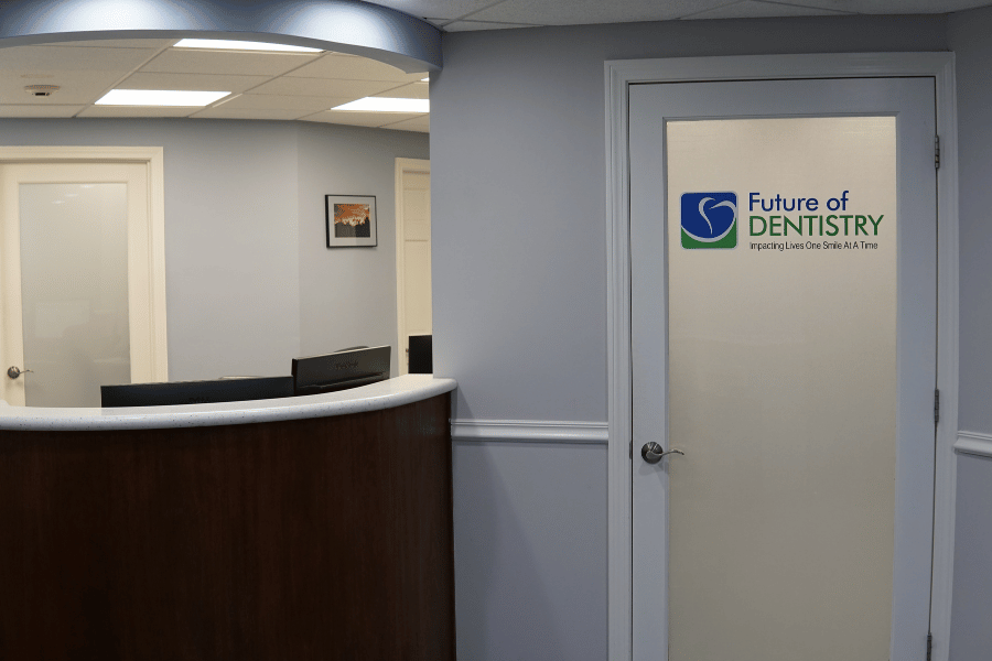 Reception area at Future of Dentistry in Dracut